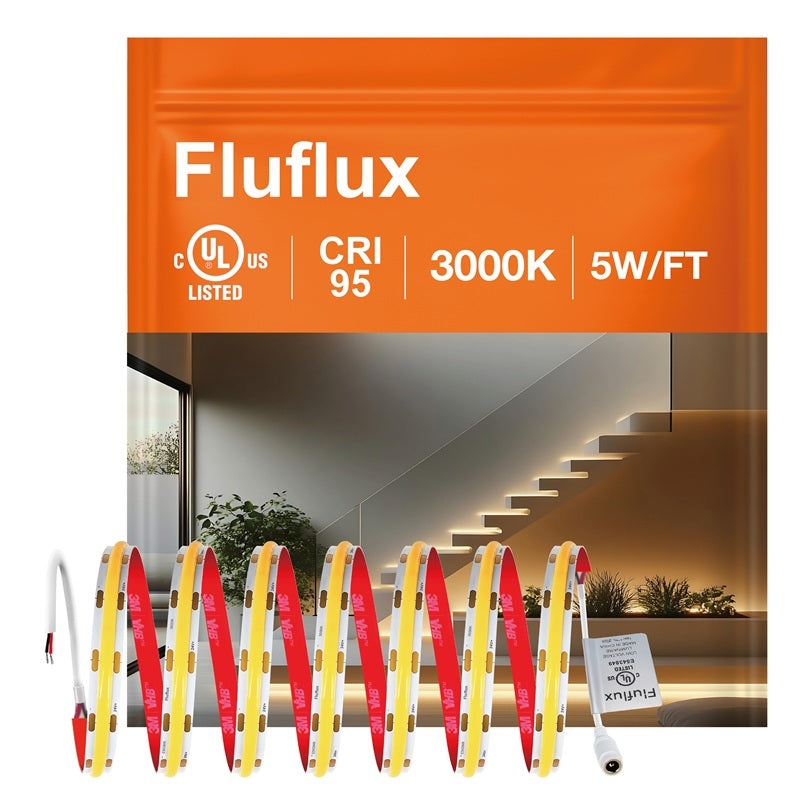 5W/ft 24V COB LED Strip Light, Single Color (UL-Listed) 32.8ft [IP-20]