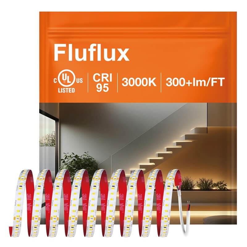 300LM/FT 24V 2835 LED Strip Lights, Single Color (UL-Listed) 32.8ft [IP-20]