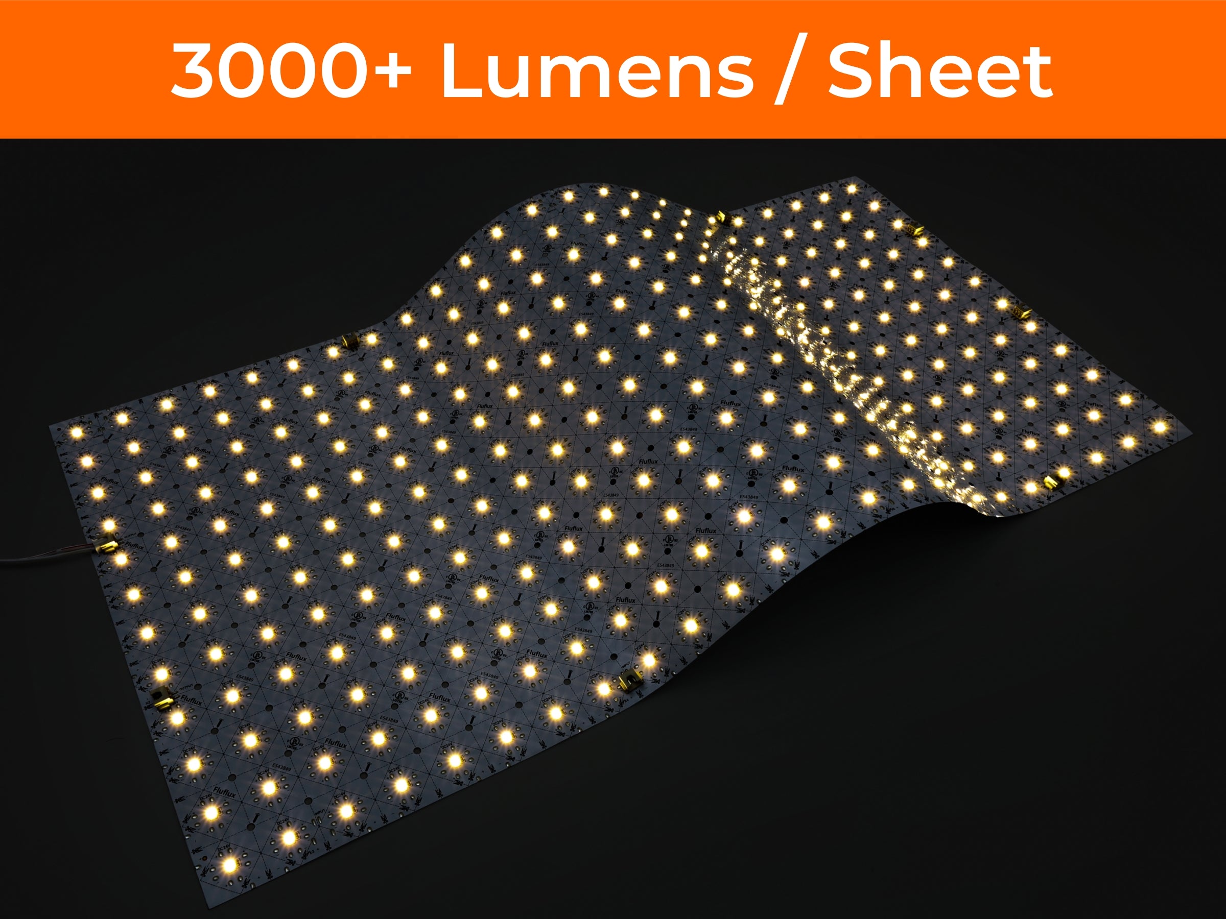 12"x24" 24V Flexible LED Sheets, Single Color (UL-Listed) 4-Pack
